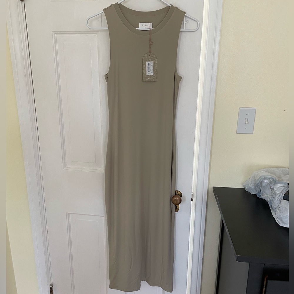 NWT Women's Tan Sleeveless Dress